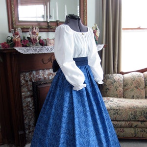 Civil War Era Western Trek Pioneer Victorian Dress Antique Design in Blue All Three Pieces Included Etsy