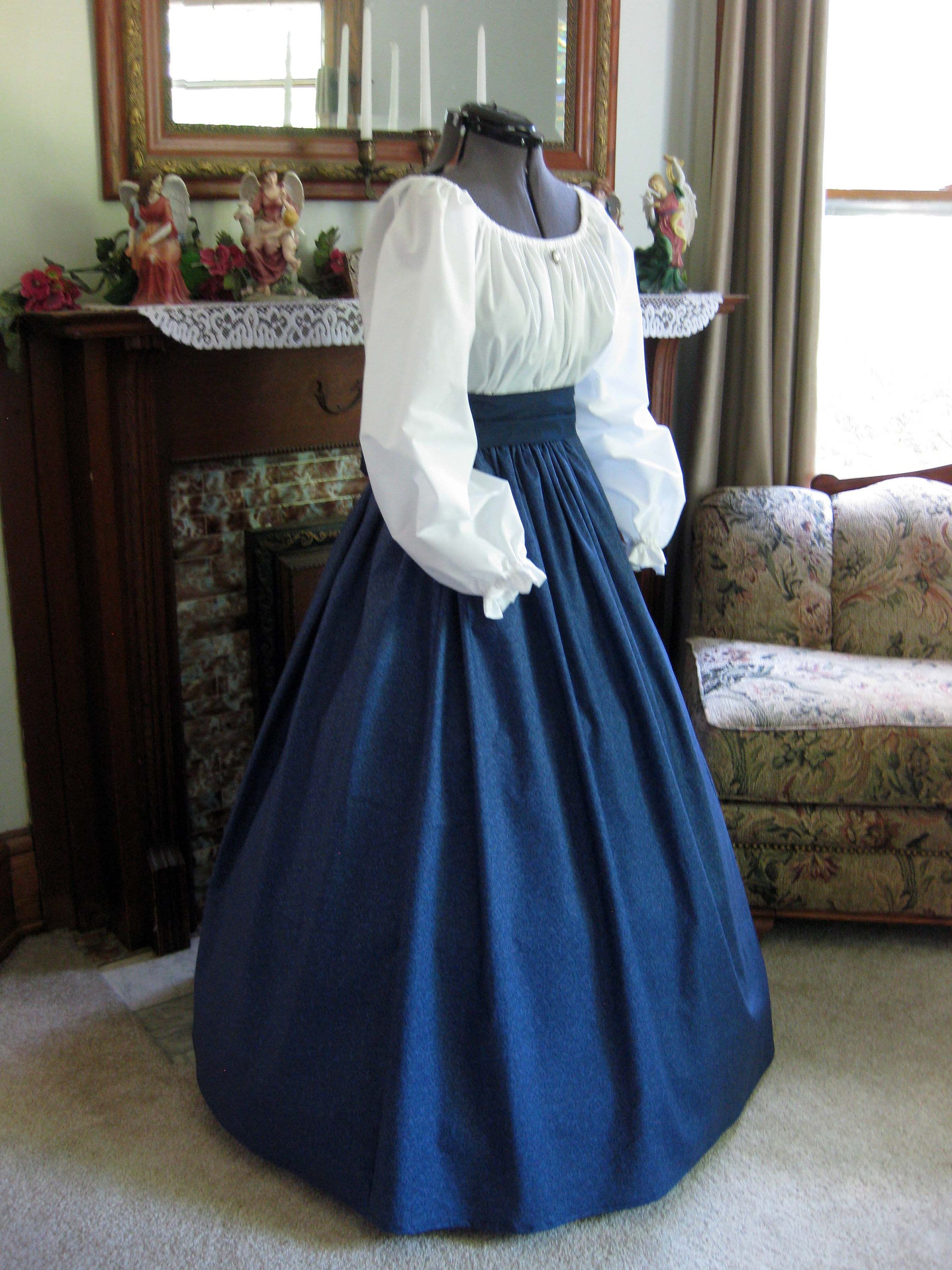 Civil War Era Western Trek Pioneer Victorian Dress - Antique Civil War Era Western Trek Pioneer Victorian Dress - Antique