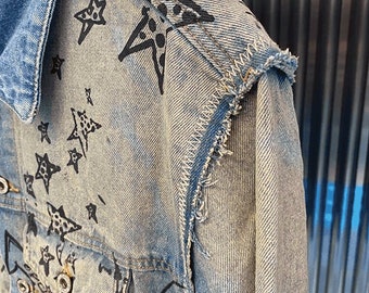 Adolfo Dominguez BURGUNDY Leather/Grey Shearling UNISEX Kimono Hoodie  Jacket 40