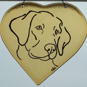Labrador Retriever Fused Glass Sun Catcher/ Wall Hanging
