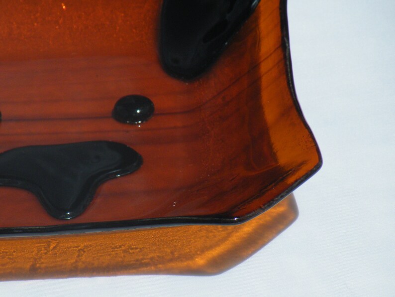 Fused Glass Dog Face Dish