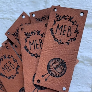 Best Seller Custom Handmade Tags for Knits | Initials Label for Hand Made Artist