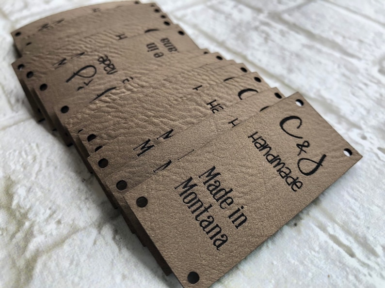 PU Leather Hat Tags Custom Faux Leather Knitting Crochet Etsy