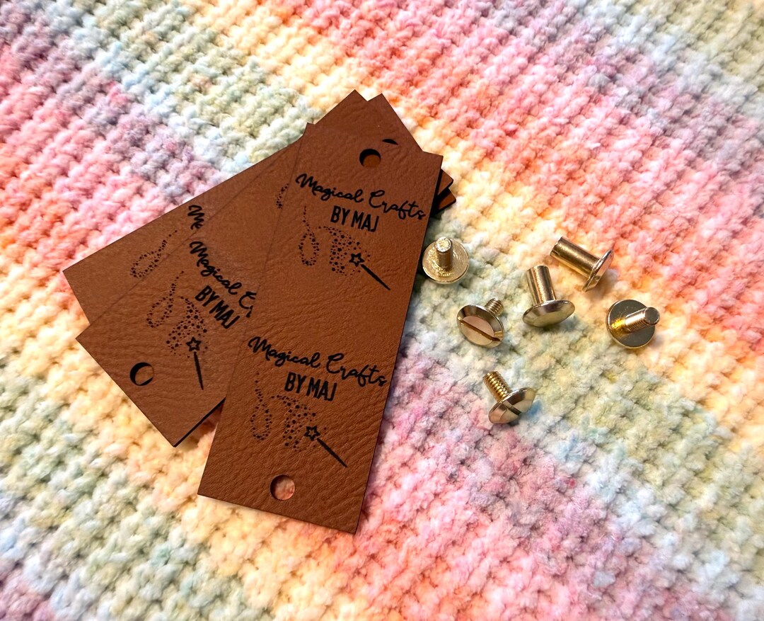 Custom Faux Leather Tags for Handmade Items, Personalized Branding ...