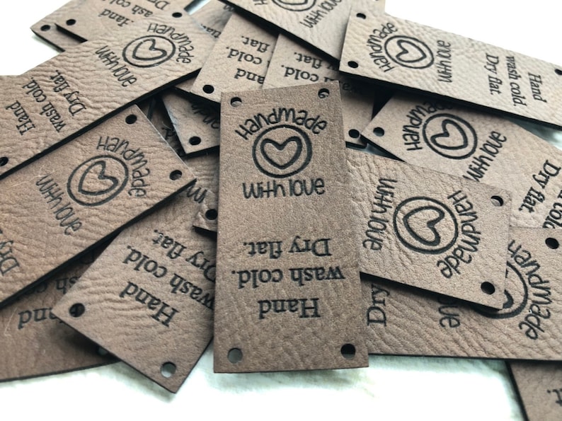 Tags for Handmade Items Handmade With Love Tags Sewing Tags Etsy