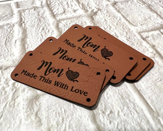 Mother's Day Gift, Handmade Tags Crochet, Tags for Handmade Items, Faux  Leather Tags, Labels for Handmade Items, 