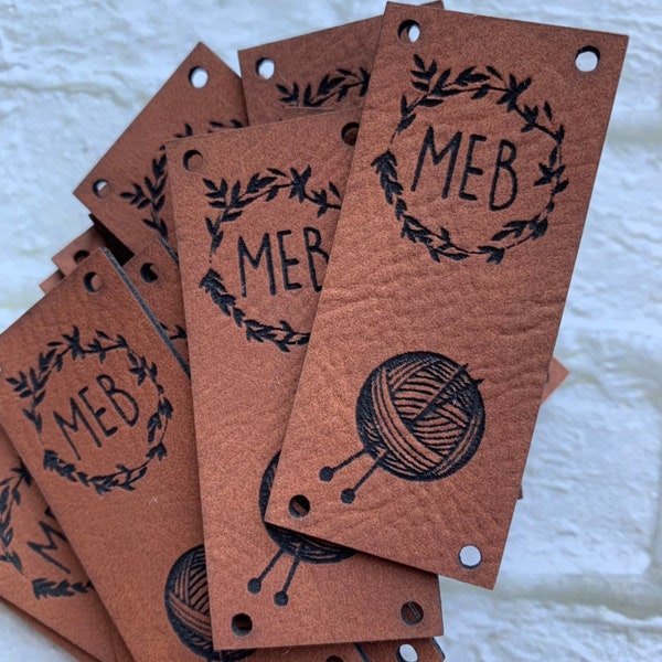 Handmade Vegan Tags for Knitting and Crocheting, Business Labels, Custom Tags, Tags For Blankets, Personalised Tags For Knitting.