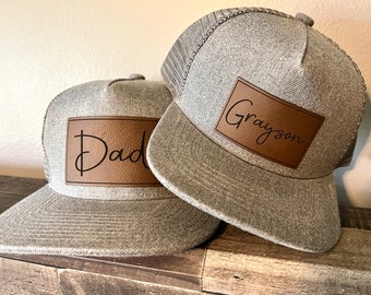 Personalized Hats for the Family | Name Patch with Hat | Custom Text Cap