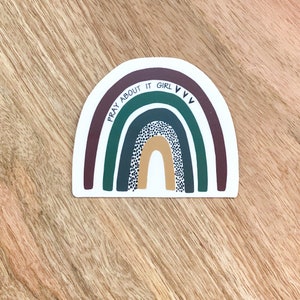 Pray About It Girl Sticker - Etsy