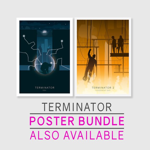 TERMINATOR 2 JUDGEMENT DAY POSTER A4 A3 A2 A1 CINEMA MOVIE LARGE FORMAT ART