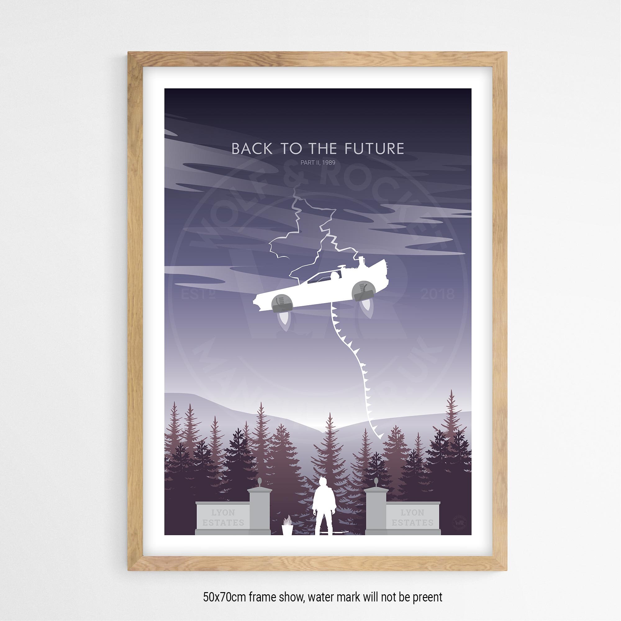 Back to the Future Poster Print Part II Minimalist Movie photo