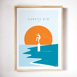 Karate Kid Poster Print, Minimalist Poster, Wall Art, giclee, film poster