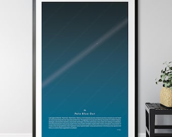 Carl Sagan The Pale Blue Dot Druck, Poster Druck, Inspiration Zitat, Astronomie Druck. Minimalistisches Poster, Kunst