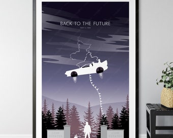 Back To The Future movie print - Minimalist Wall Art for Geek Decor & Home Styling