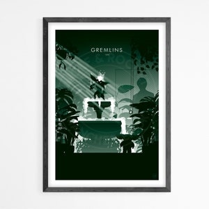 Gremlins movie poster | minimalist poster | Geek decor  | Home Decor | Wall art | movie Poster