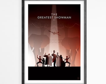 Greatest Showman Filmplakat | minimalistisches Poster | Aussenseiter Dekor | Wohnkultur | Wandkunst | Filmplakat