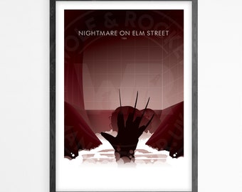 Nightmare on Elm Street alternatives Filmplakat, minimalistische Wohnkultur Wandkunst