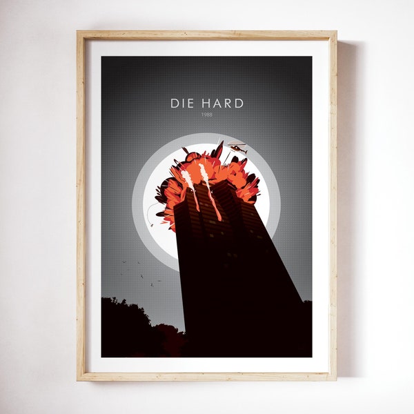 Die Hard Poster | minimalist poster | Geek decor  | Home Decor | Wall art | movie Poster