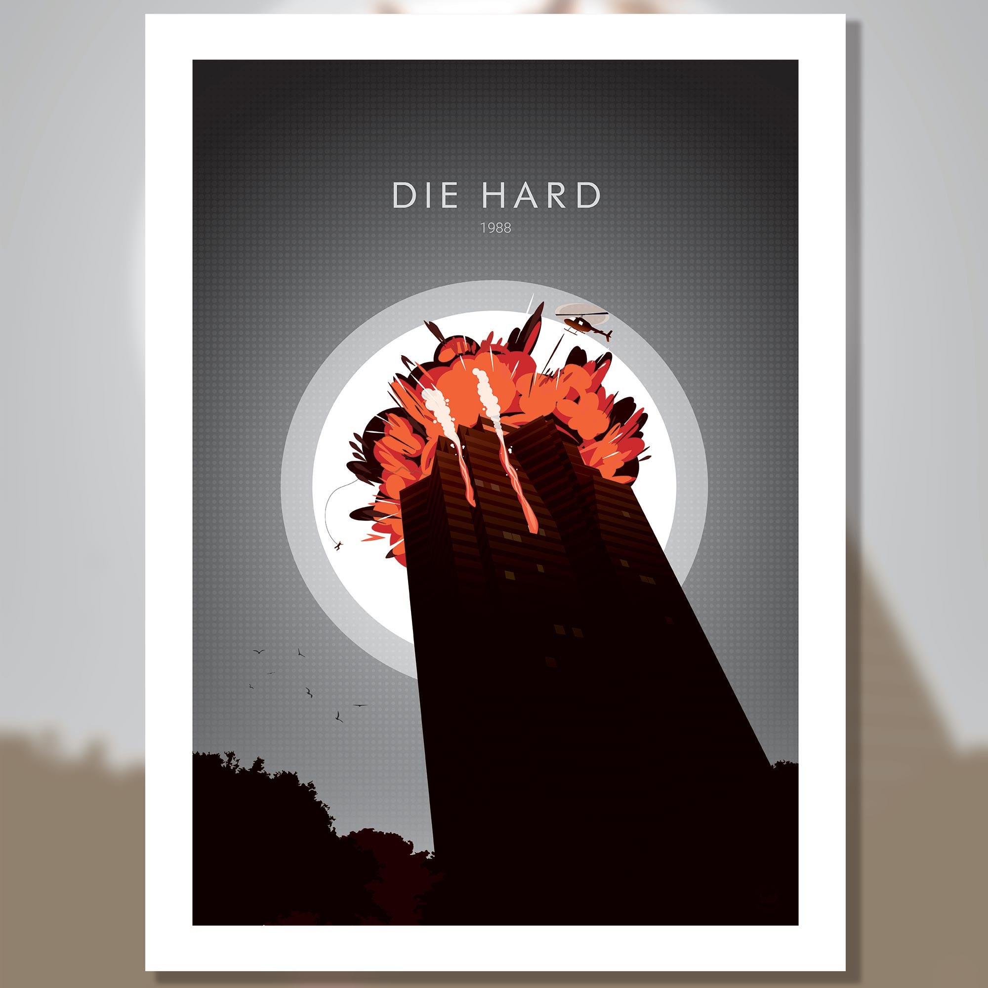 Die Hard Poster minimalist poster Geek decor Home Decor | Etsy