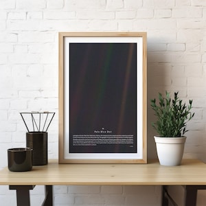 Carl Sagan The Pale Blue Dot Print, NASA Poster Print, Inspirational Quote, Astronomy print. Minimalist Poster, Wall Art image 6