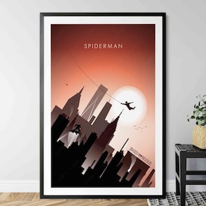 Spiderman Poster Print, movie posters, wall art, minimalist poster, film poster