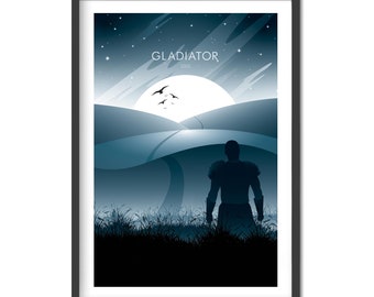 Gladiator Alternative Filmplakatdruck - Minimalistische Wandkunst, Filmplakat