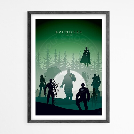 Marvel Avengers Infinity War Poster Print Movie Posters Wall | Etsy