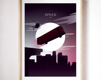 Speed Movie Poster | minimalist poster | Geek decor  | Home Decor | Wall art | movie Poster