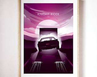 Knight Rider poster | minimalist poster | Geek decor  | Home Decor | Wall art | movie Poster