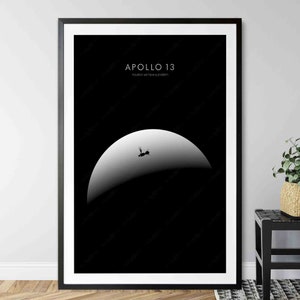 Apollo 13 minimalist movie poster print