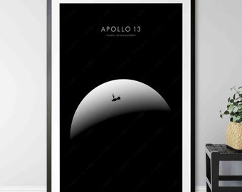 Apollo 13 minimalist movie poster print