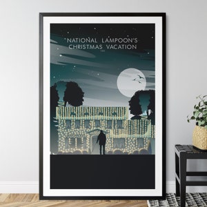 National Lampoons Christmas Vacation movie poster print, wall art, minimalist poster, film poster