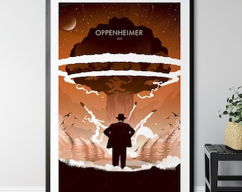 Oppenheimer-Filmplakat, Wandkunst, alternative Kunst - Wohndeko,