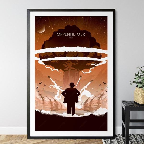 Oppenheimer movie poster, wall art, alternative art prints - Home Decor,