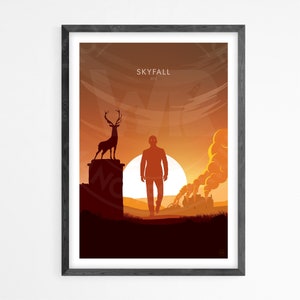 Skyfall, James Bond | minimalist poster | Geek decor  | Home Decor | Wall art | movie Poster