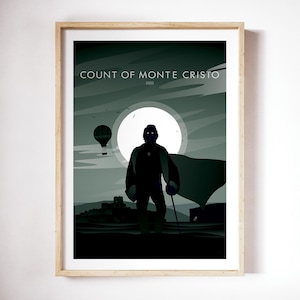 Count of Monte Cristo film poster | minimalist poster | Geek decor  | Home Decor | Wall art | movie Poster