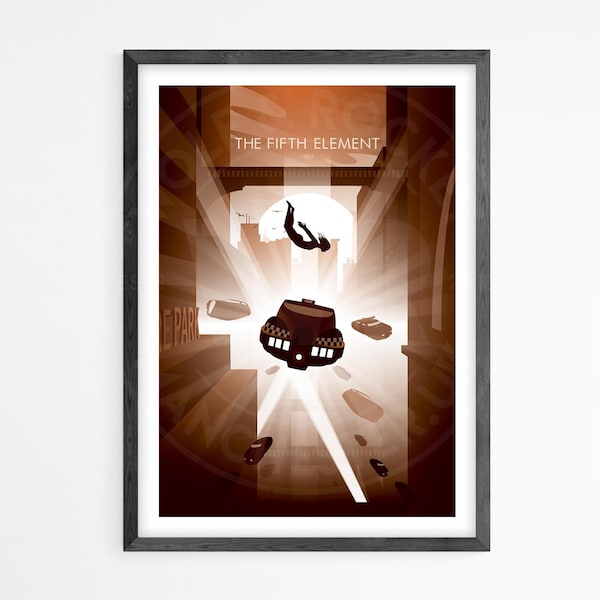 The Fifth Element movie poster print, wall art, minimalist poster, film poster