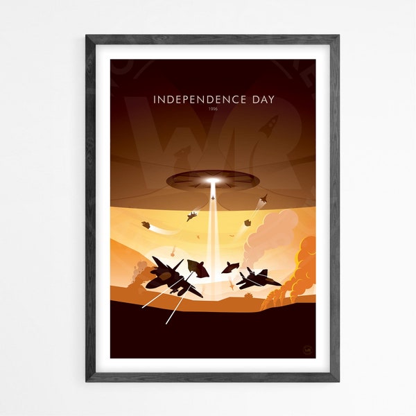 Independence Day film poster | minimalist poster | Geek decor  | Home Decor | Wall art | movie Poster