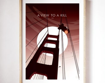 A View to a kill | James Bond | Movie Poster | minimalist poster | Geek decor  | Home Decor | Wall art | movie Poster