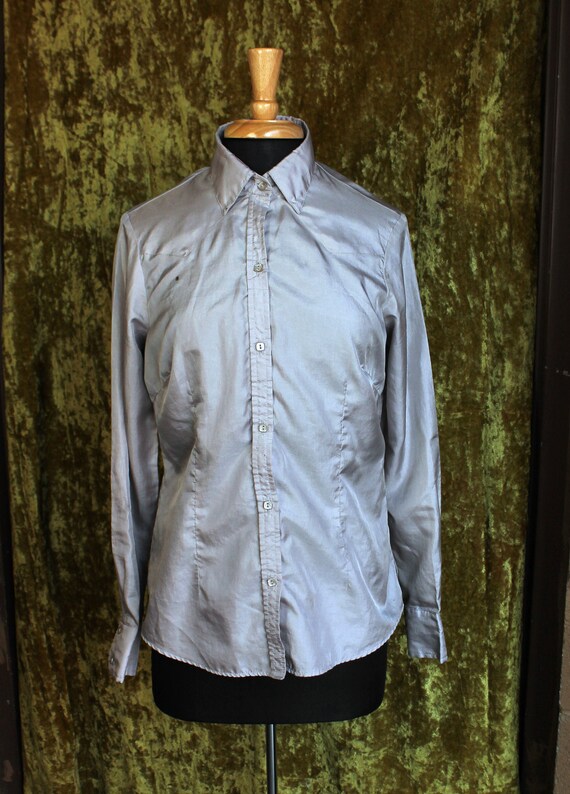 Woman/'s Western Shirt Retro Hipster Rockabilly 1960-70 Vintage Blouse Ruffles Lace Vintage Western size 38 Horse Wear Hick H Bar C