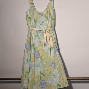 Lilly Pulitzer Green, Yellow, Blue Pastel Floral Dress - Vintage Early 2000s