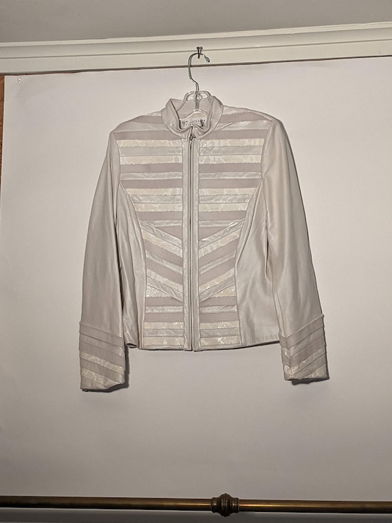 St. John - Vintage White Leather Jacket - image 1