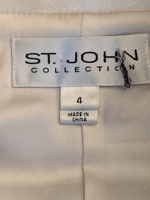 St. John - Vintage White Leather Jacket - image 5