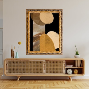 Framed Abstract Art Print - Style TF12 Framed Gallery Art, Abstract Minimalist Art Ready to Hang (with hanging kit) Digital Print, Art gift
