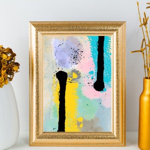 Framed Abstract Art Print - Style TF15 Framed Gallery Art, Abstract Minimalist Art Ready to Hang (with hanging kit) Digital Print, Art Gift