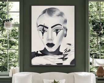 All Mime - Tirage d’art par Tasha Felder | Impression d’art, Impression d’affiche, Art en noir et blanc, Décoration intérieure, Expédition rapide, Cadeau, Mime Art, Art noir