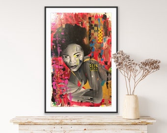 Eartha - Original von Tasha Felder | Leinwandbild / Große Wandkunst / Home Art / Kostenloser Versand / Kitt/ Kitty /