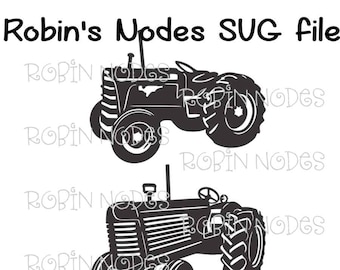 Oliver Tractor SVG file ~ set of 2 ~ vector for laser, plasma, and Cricut ~  Digital ~ AI, DXF, pdf, svg, and jpg ~ Cut files farm farmer