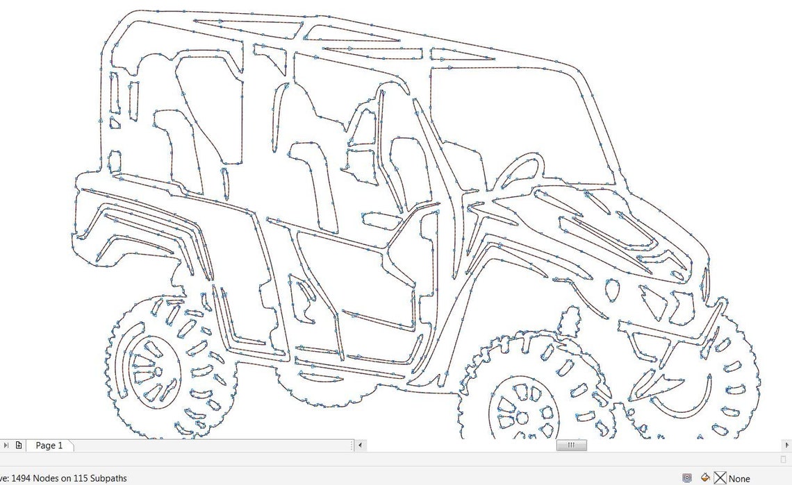 ATV Side by Side SVG file detailed vector for laser and | Etsy