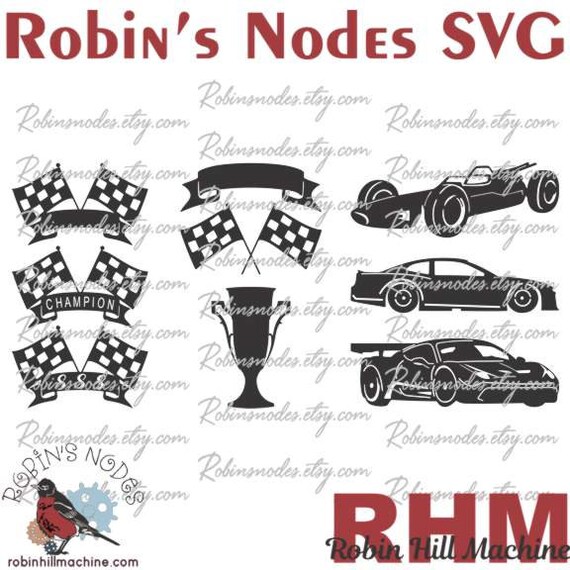 Download Racecar Digital Files Set Of 9 Vector For Laser Cnc Etsy PSD Mockup Templates